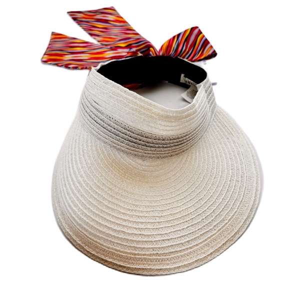 New! Eugenia Kim Ricky Visor Ivory One Size Hemp Blend NWT - Picture 4 of 5